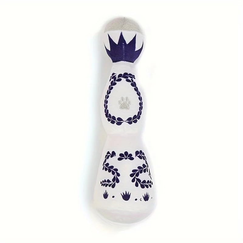 Jouet interactif en Peluche couineur for Chien, 1 pièce – Jouet à mâcher for Animaux de Compagnie en Peluche Durable, Design Unique en Vase en Porcelaine