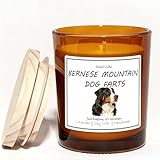 Bernese Mountain Dog Gifts for Women - Lavender Scented Candle, Natural Soy Wax, Bernese Mountain Dog Farts Candle 7oz, Pet Decor