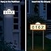 Solar House Humbers for Outside, Illuminated House Numbers with Cool White & Warm White, Solar Address Sign IP65 Waterproof, Address Plaques Wall Mounted/In Ground, Solar Address Signs for Yard