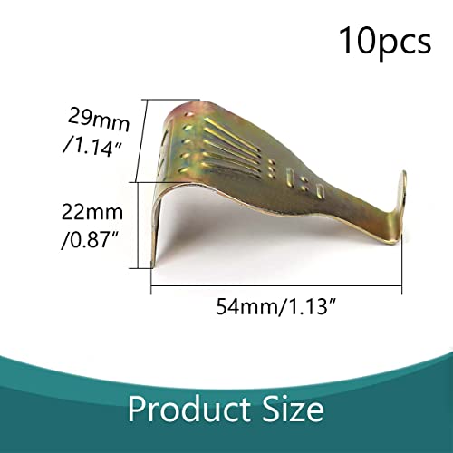 Image of 54 x 34mm Solid Moulding Picture Hooks Hangers Rail Hanging Hook Color Zinc-Plated, for Home Wall Picture Exhibition Art Work Hardware Bronze Tone 10pcs