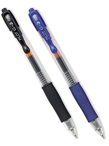 Pilot G2 Bolígrafo Roller Gel Extra Fino Azul y Negro