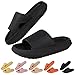 HEPODA Claquette Hommes Femme Été Pantoufles de Douche Sandales Confortable Maison Chaussons de Bain Antidérapant Chaussures de Piscine Plage Pantoufles Plateforme
