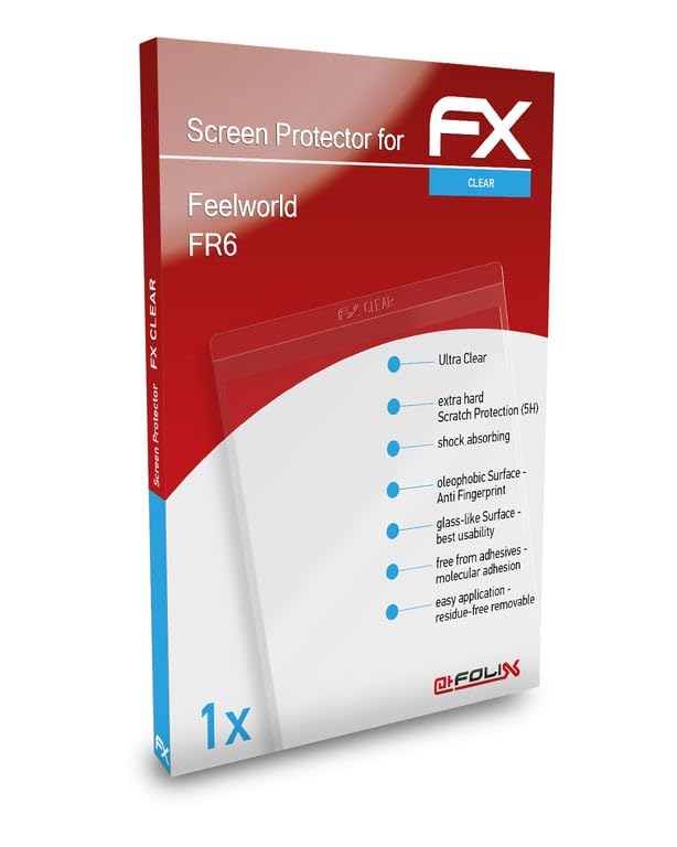 atFoliX Screen Protection Film compatible with Feelworld FR6 Screen Protector, ultra-clear FX Protective Film