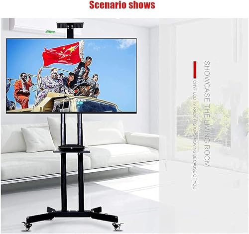 Soporte móvil para TV de 32-70 pulg con base de vidrio ajustable miniatura 5