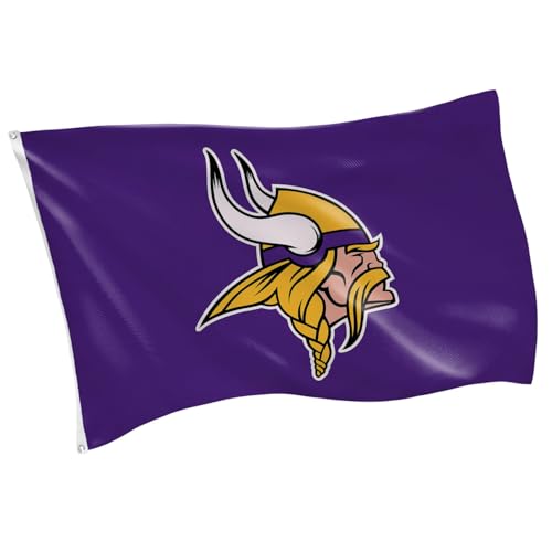 Team Sports America NFL Minnesota Vikings 3 x 5 Outdoor Durable House Flag with Grommets | Sport Team Flag & Banner | Indoor Wall Decor Flag for Room | Works with Flag Poles for Outside House