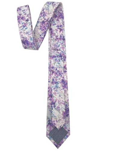 Image of Kebocis Mens Skinny Cotton Floral Tie for Men
