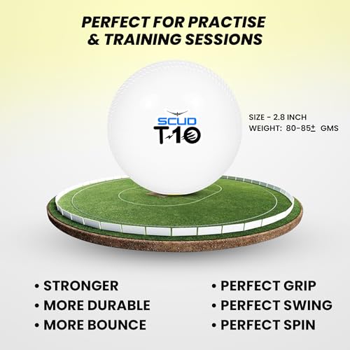Image of SCUD T10 PVC Wind Ball for Practice | Indoor & Outdoor Soft Training Cricket Ball for Coaching & Daily Practice | Lightweight 80-85 g Durable PVC Construction (Pack of 6pc Balls, Multicolor)