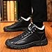 Men's Winter Snow Boots Warm Fur Lined Waterproof Snow Sneakers Fashionable Men's Shoes Width Arch Support for Outdoor Hiking (Black,8.5)