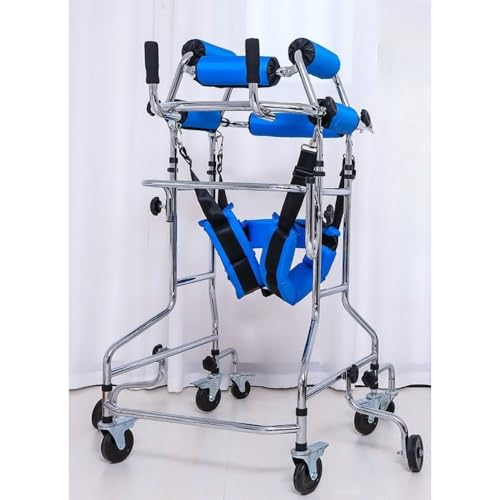 「FLYKING」介護 歩行器 リハビリ 高さ調整 耐荷重:200kg ブレーキ付き 歩行補助 折り畳み コンパクト 組み立て 簡単 座面付 キャスター付き 高齢者 軽量 グリップ付 室内 屋外 お年寄り 固定式 福祉用具 転倒防止 プレゼント 父の日 母
