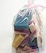 Soap sampler bag Handmade soap natural cold process 10 pieces guest size 1 oz each misc scents sampler each come individually wrap and has scent name on it