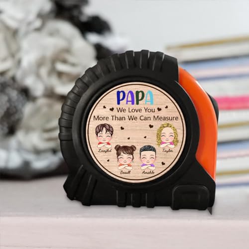 Set personalizado de cinta métrica y martillo para papá miniatura 2
