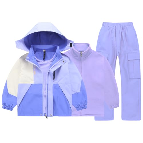 AIMISYOU Conjunto de jaqueta de esqui e calça de neve para meninas tamanho 7-8 casaco de inverno inf