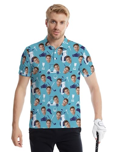 Custom Face Photo Golf Polo