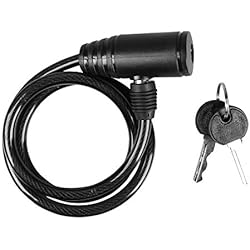 Antirrobo Para Patinete Electrico Riymond – Candado antirrobo para Bicicleta, Moto, Patinete eléctrico – Candado para Bicicleta/Scooter/Patinete – Candado con Cable en Espiral con Bloqueo de Llaves – Longitud 80 cm – Cable: 8 mm