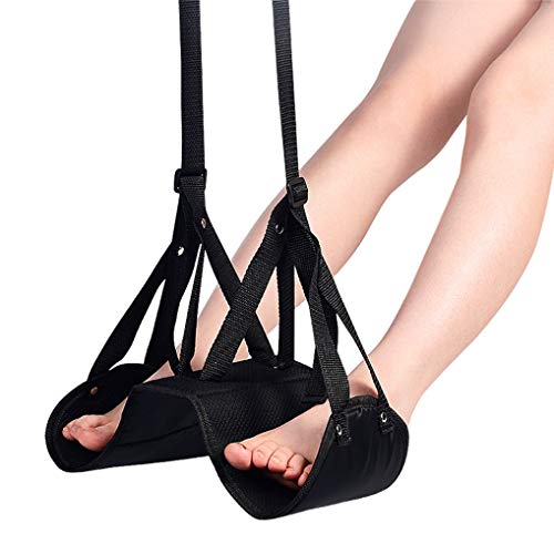 Foot Rest, Premium Separate Airplane Footrest,Portable Travel Footrest Flight Carry-On Foot Rest Adjustable Height Foot Rest Travel Accessories Footrests Hammock(Seperate Cotton)