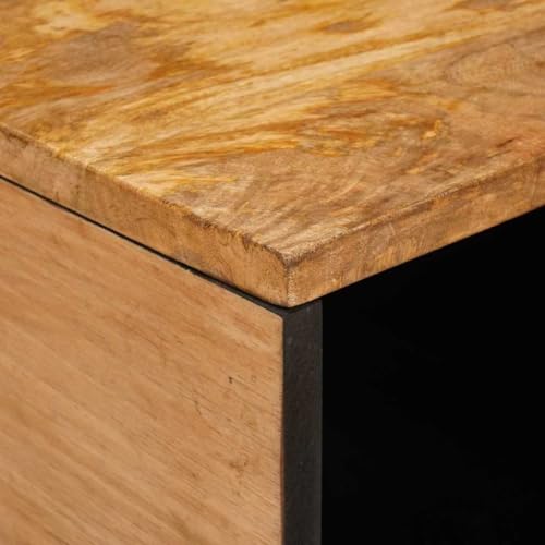 Table basse bois de mangue massif pour optimiser le rangement du salon - 7