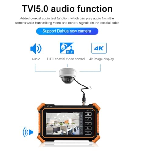 Probador de cámara de seguridad multi formato con soporte PoE e IPC-1900C Plus 8