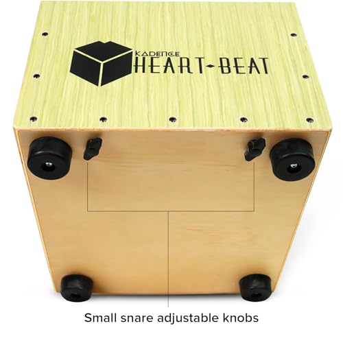 Image of Kadence GL2506 Heartbeat Cajon | 4 Adjustable Snare Strings | Eaglewood Body & Head | Lightweight with Anti-skid Rubber Feet | Includes Learning Course | Light Green