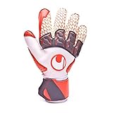 uhlsport aerored absolutgrip finger surround  uhlsport Aerored Supergrip Lloris, Guante de Portero, Blanco-Naranja-Gris, Talla 11