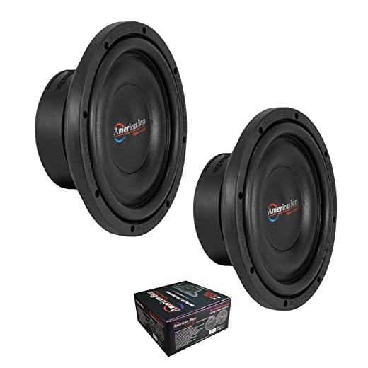 2 American Bass SL-104 10" 600 Watt Shallow Slim Car Subwoofers 4-ohm Subs SL104
