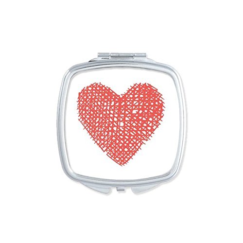 Miroir compact mignon motif cœur Saint Valentin pour cadeau romantique