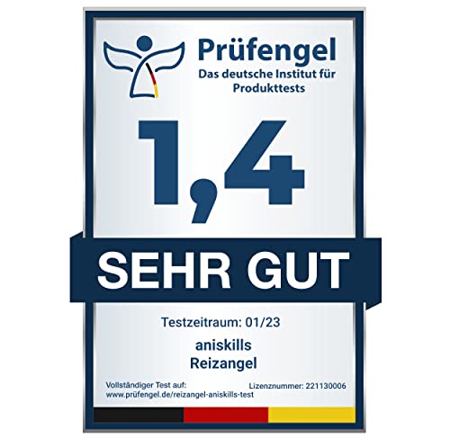 ANISKILLS® - Premium Reizangel - Set für Hunde und Katzen, für alle Größen geeignet - teleskopisch, Profiausrüstung - inkl. flexiblem Gummiseil und robustem Nylonseil - deutsches Unternehmen