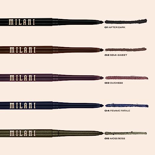 Milani Stay Put Eyeliner - Duchess (0.01 Ounce) Cruelty-Free Self-Sharpening Eye Pencil With Built-In Smudger - Line & Define Eyes With High Pigment Shades For Long-Lasting Wear #TOP5