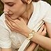 Elegant Gold Watches for Women Small Analog Watch, Waterproof Ladies Watches with Stainless Steel Expansion Band and Allgold Dial - Fashionable Christmas & Birthday Gifts for Women