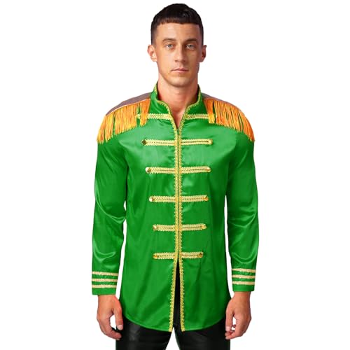 Veste de Ringmaster de Cirque Homme Manteau à Franges pour Déguisement Carnaval