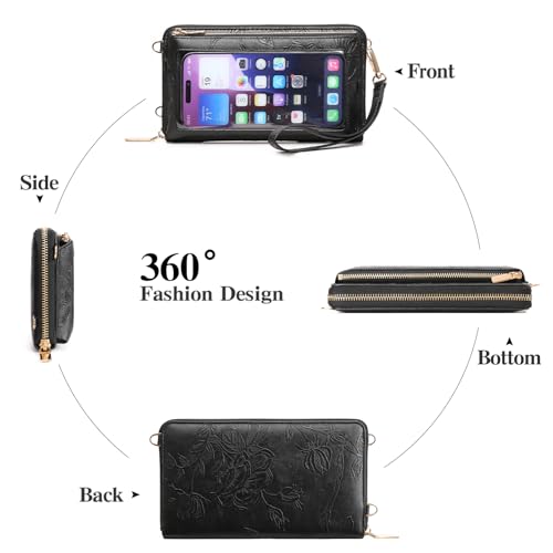Image of GOIACII Phone Purse Crossbody Bags for Women Small Travel Wallet Touch Screen RFID Blocking