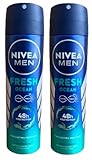 Oral Basics Nivea Men Fresh Ocean Deodorant, 48 Hr Protection, 150 Ml (93 g), Value Bundle - Pack of 2