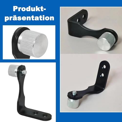 AJKQNMA Universal Fernglas-Stativ-Adapter, L-Halterung, Metall-Stativ-Montageadapter, 50 mm, mit Doppelgewinde (1/4 Zoll) für Ferngläser, Teleskop-Kameras