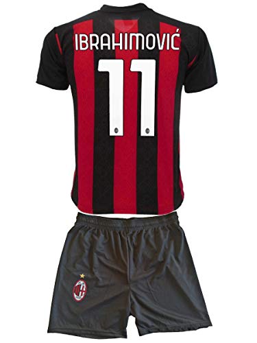 3R Sport SRL Completo Milan Zlatan Ibrahimovic 11 Réplica autorizada para niño (tallas - años 2, 4, 6, 8, 10, 12) Adulto (S M, L, XL) (XL Adulto)