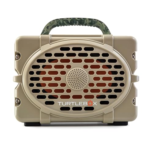 Image of Turtlebox Original Gen 3: Portable Outdoor Bluetooth Speaker - Ultra-Loud (120dB), Waterproof (IP67), Rugged, Impact-Resistant, 3-Day Battery | Party Mode: Unlimited Pairing Stereo, Tan /Camo