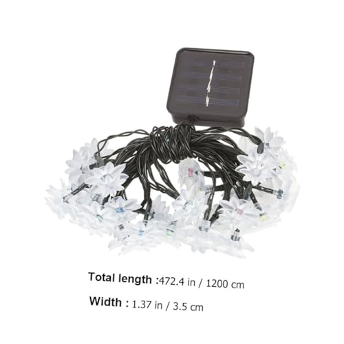 Luces solares LED decorativas loto 12m 100 LEDs blancas miniatura 2