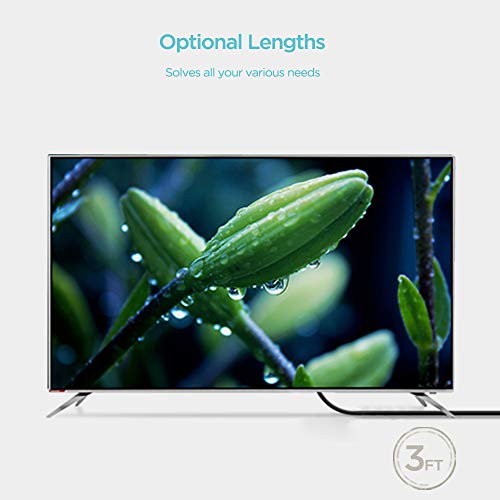 Cabo trançado Keymox 8K HDMI 2.1 com indicação de LED, 48Gbps Ultra HD de alta velocidade, suporta 4