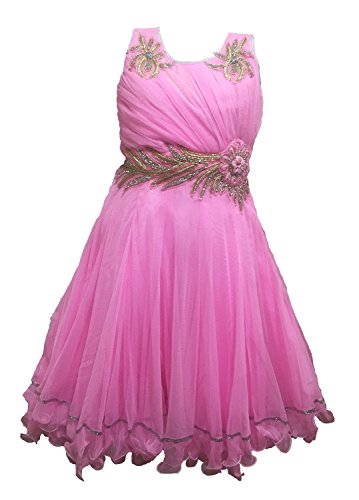 Purple Princess Girls Pink Party Dress/Gown for Age of 3 to 14 Years