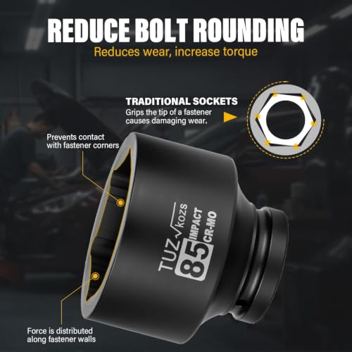 Image of 1 Inch Drive 85mm Standard Metric 6 Point CR-MO Impact Socket