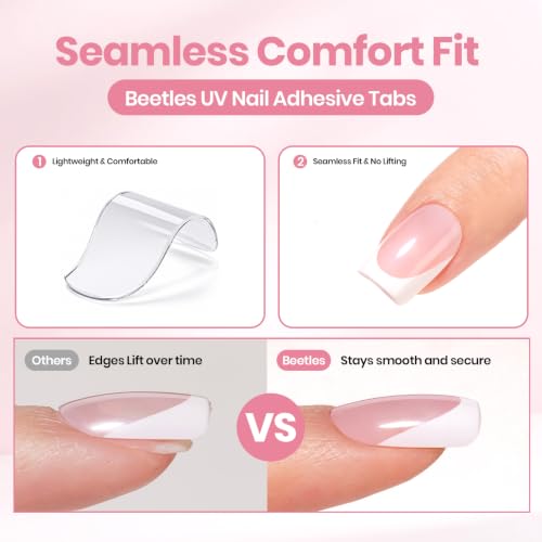 Image of Beetles Nail Sticky Tabs, 480pcs, Long-Lasting Adhesive Tabs for Press Ons | 20 Sheets 12 Sizes, Strong Hold Double Sided Nail Glue Stickers, Waterproof Breathable, Easy Remove UV Sticky Tabs for Nails