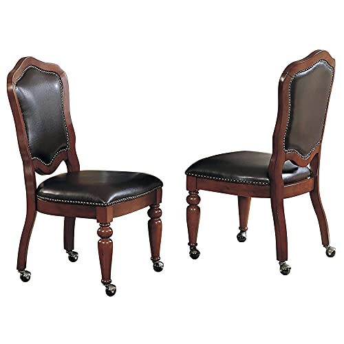 Sunset-Trading-Bellagio-Dining-Game-Table-Set-Flip-Top-Game-Distressed-brown-cherry-finish-with-espresso-seats Sunset Trading Bellagio Dining Game Table Set Flip Top Game Distressed brown cherry finish with espresso seats