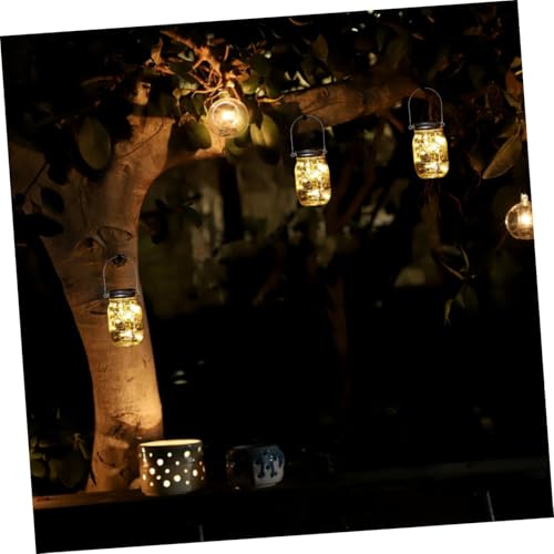 Luces solares para frascos de vidrio con tapa de acero inoxidable duradero Toddmomy 7