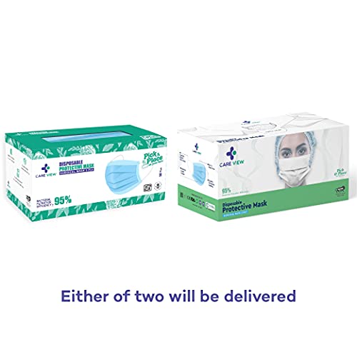 Image of Careview Unisex CV2920, SITRA Approved, Nonwoven Fabric 3 Ply Colored Disposable Surgical Mask with Built in Metal Nose Pin and 1 Melt Blown Layer (White) - Pack of 200 (CV2920-Coloured)