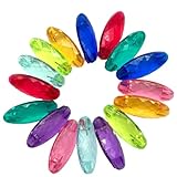 Generic Japanese Jewel Lock Hijab Safety Pins, Plastic Cover Stainless Steel Pins Oval Safety Pin for Safely Locking Clothes Brooch Pins Scarf Clips Set of 16 (Translucent)