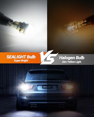SEALIGHT 912 921 LED Bulb for Reverse Lights, T15 LED Reverse Light Bulb Super Bright Canbus Error Free, 906 904 916 W16W Replacement 921 Bulbs 3020SMD with 360Â° HD Projector, 6000K White, Pack of 2 - Image 6