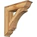 Ekena Millwork BKT0806X32X32IMP01RWR Imperial Traditional Rough Sawn Bracket w/Offset Brace, Western Red Cedar