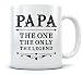 PAPA The One The Only The Legend Coffee Mug Father's Day Gift for Dad, Grandpa, Birthday / Christmas Present for Fathers, Grandpas From Son, Daughter, Wife, Grandkids, Novelty Ceramic Mug 11 Oz. White