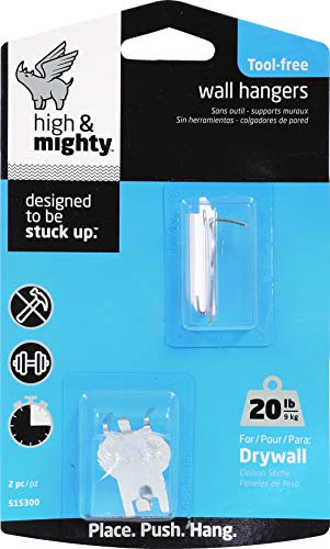 Image of High and Mighty Picture Hanger 20 lb 2 Piece 515300