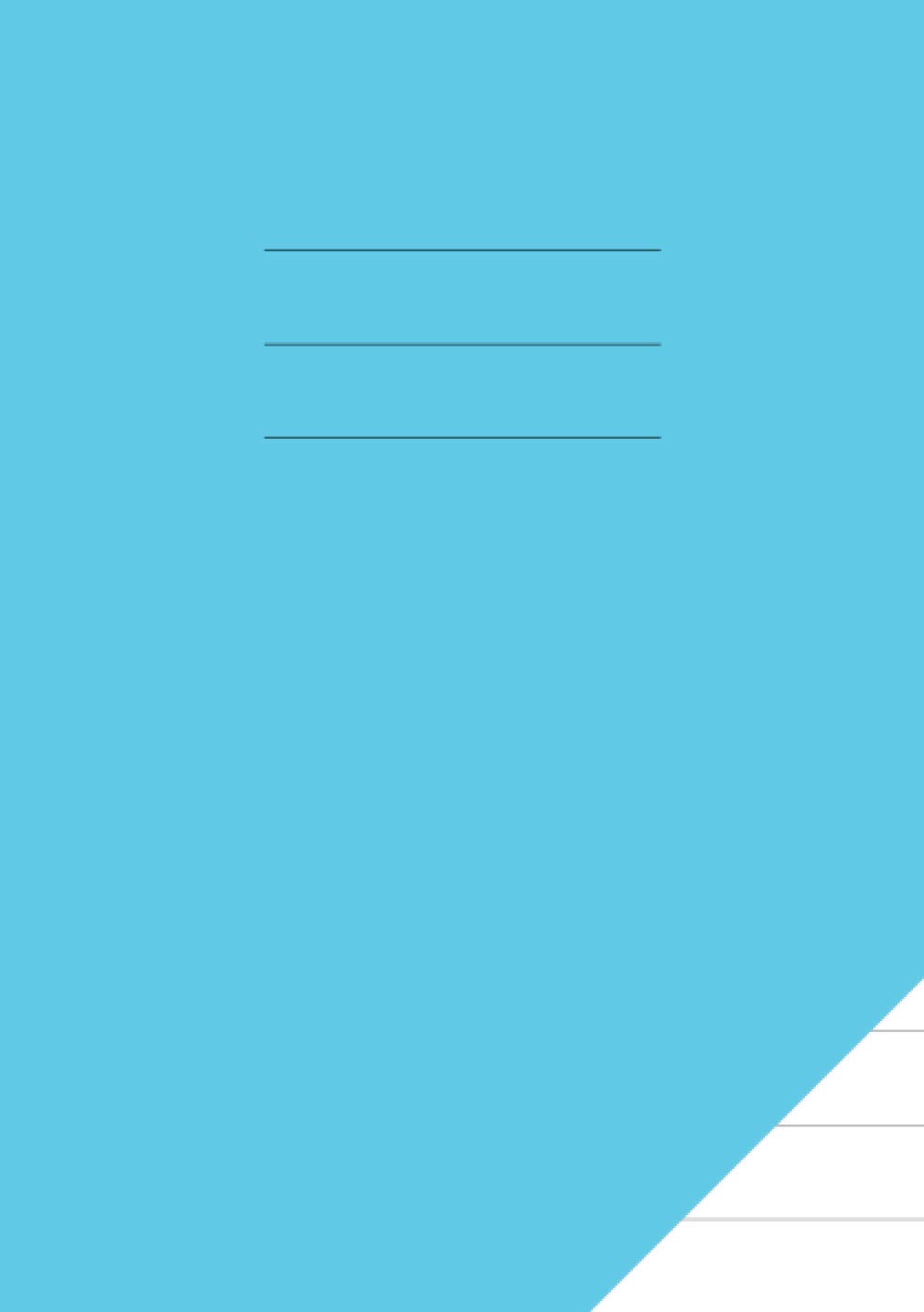 A5 15mm Ruled Exercise Book: Lined Jotter / Notebook for School with Blue Cover