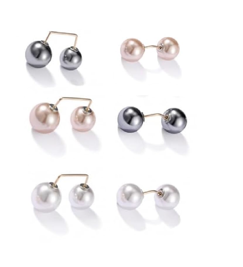 6 Pieces Artificial Pearl Brooch Button Pins Anti-Exposure Neckline Safety Pins Sweater Shawl Clips for Women Girls Wedding Party Decorations Latest Style
