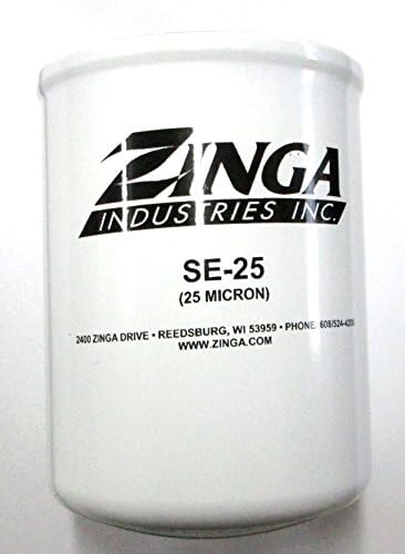 ZA SE-25 - Zinga Spin on Filter 25 Micron 1-1/2'' - 16 Threads 5.1'' Diameter 5.1'' Tall